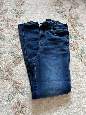 AMERICAN EAGLE Curvy Medium Blue Stretch Denim Skinny Jeans